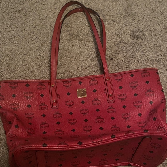 MCM Scarlet Red Tote Bag